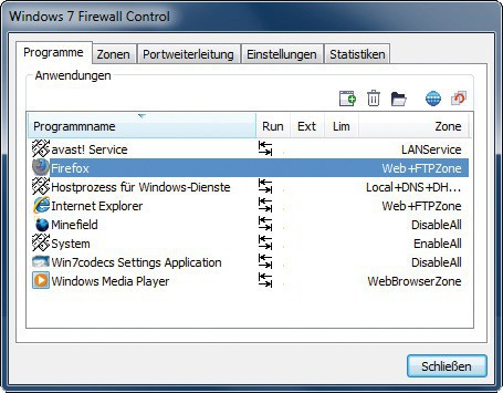 Windows 7 Firewall Control: Hier sehen Sie auf einen Blick, welche Programme Internetverbindungen aufbauen (Bild 5).