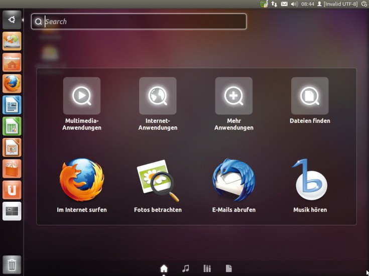 Das Startmenü von Ubuntu heißt Dash: Es enthält alle installierten Anwendungen und präsentiert sich in Ubuntu 11.10 übersichtlicher und in einem schickeren Design (Bild 1).