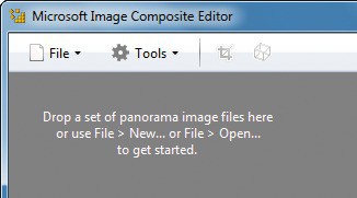 Image Composite Editor: Das Tool erstellt per Drag and Drop aus mehreren Einzelbildern ein Panoramabild. Ziehen Sie einfach die Einzelbilder mit der Maus in das Programmfenster (Bild 10).