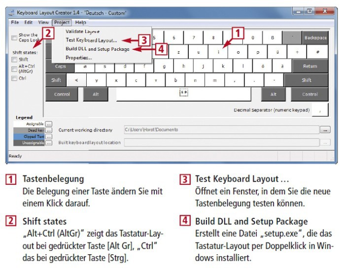 Der Keyboard Layout Creator erstellt individuelle Tastatur-Layouts (kostenlos, http://msdn.microsoft.com/en-us/goglobal/bb964665) (Bild 7).