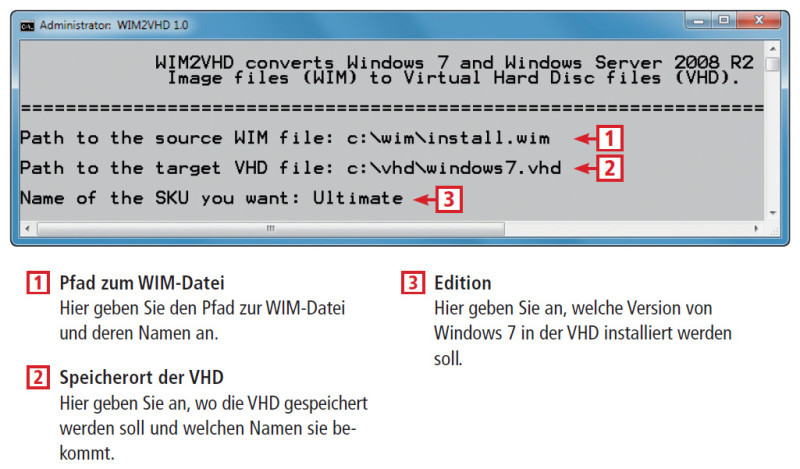 So geht’s: WIM2VHD installiert eine beliebige Version von Windows 7 in nur acht Minuten in einem virtuellen PC.