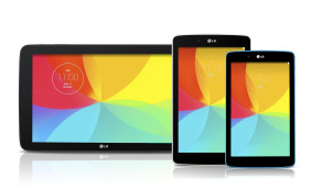 Neue G Pad Serie - Die neuen Tablets von LG kommen in den Größen 7-, 8- und 10.1-Zoll. Zur Display-Auflösung, Prozessor, Abdroid-Version und weitere technische Details sind derzeit nicht bekannt.