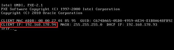 Defekten PC übers Netz booten: Der DHCP-Server in Toolwiz Care weist dem defekten PC beim Booten übers Netzwerk eine IP-Adresse zu. Hier lautet sie 192.168.178.94.