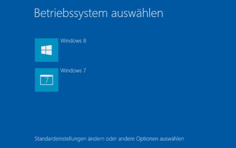 Betriebssystem auswählen: Diesen Bildschirm sehen Sie bei jedem Systemstart, wenn Sie mehr als ein Betriebssystem installiert haben (Bild 1).