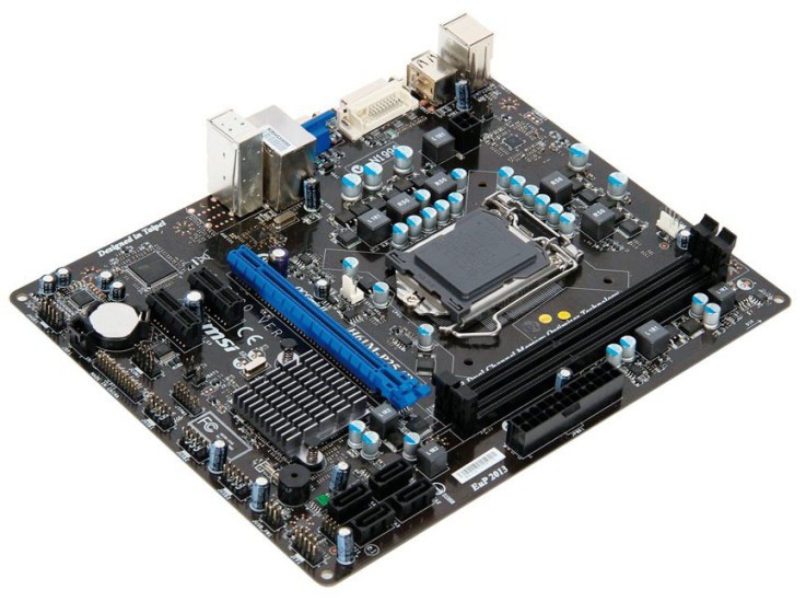 MSI H61M-P25: Dieses Mainboard unterstützt bereits UEFI und Gigabit-LAN und kann mit Intels schnellsten Prozessoren bestückt werden (Bild 3).
