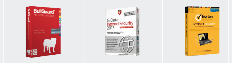 Platz 7 bis 9: Bullguard, G Data und Symantec