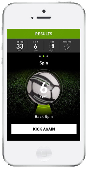 Adidas miCoach Smart Ball: Nach einem Schuss werden die Daten der im Fussball integrierten Sensoren ausgewertet. Die App verrät dann, wie sich Geschwindigkeit, Spin, Flugbahn und Kontaktpunkt verbessern lassen.