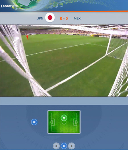 Alles im Blick - Die Highlights der WM-Spiele sehen Sie über die App "Sportschau FIFA WM" aus bis zu 20 frei wählbaren Kameraperspektiven.