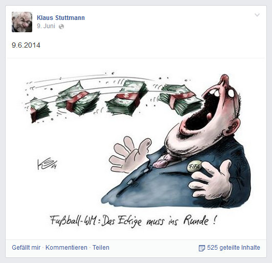 Karikaturist Klaus Stuttmann zur Fussball-WM: "Das Eckige muss ins Runde!"