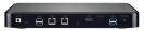 Das Gehäuse des HS-251 Netzwerkservers von Qnap bietet zwei Hot-Swapping-fähige Einschübe für 3,5-Zoll-Festplatten, je zwei Anschlüsse mit USB 2.0 und USB 3.0 sowie zwei Gigabit-LAN-Ports.