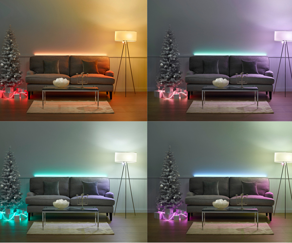 LED-System hue von Philips - Polarlichter am Weihnachtshimmel oder karibische Sonnenaufgänge: mit bis zu 16 Millionen Farben und zahllosen "Lichtrezepten" erzeugt hue eine perfekte Wohnatmosphäre.