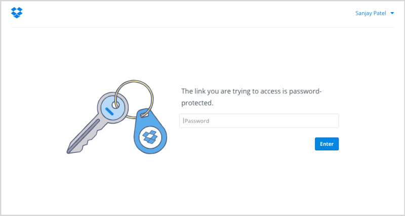 Passwort-geschützt: Geteilte Links versieht Dropbox auf Wunsch auch mit Passwörtern, die Empfänger zum Öffnen der Dateien dann benötigen.