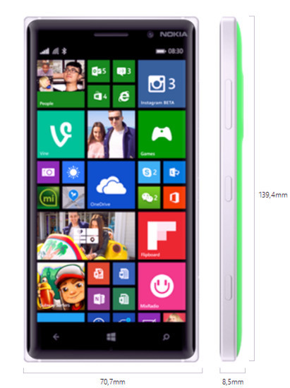 Neue Nokia-Modelle: Das Lumia 830 ist mit 8,5 Millimetern das dünnste Smartphone des Herstellers.Zur Ausstattung zählen eine 1,2-GHz-Quadcore-CPU, ein 5-Zoll-HD-Display und eine 10-Megapixel-Kamera mit Bildstabilisator.