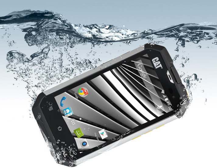 CAT B15Q Smartphone: Das Outdoor-Smartphone ist gemäß der Norm IP67 in einem Meter Tiefe bis zu 30 Minuten wasserdicht und soll auch Stürze aus bis zu 1,8 Metern Höhe aushalten.