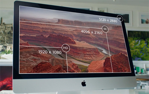 Apple spendiert seinem neuen iMac ein 5K Retina Display mit einer Auflösung von 5120 x 2880 Bildpunkten verteilt auf 27 Zoll. Außerdem erfährt der Mac mini eine Überarbeitung.
