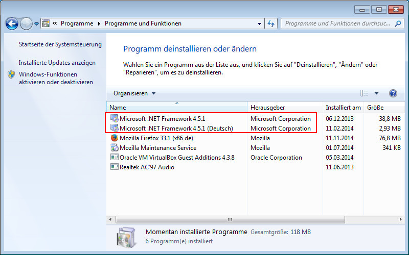 NET Framework: Windows benötigt die Software-Plattform unter anderem, um andere Programme korrekt auszuführen.