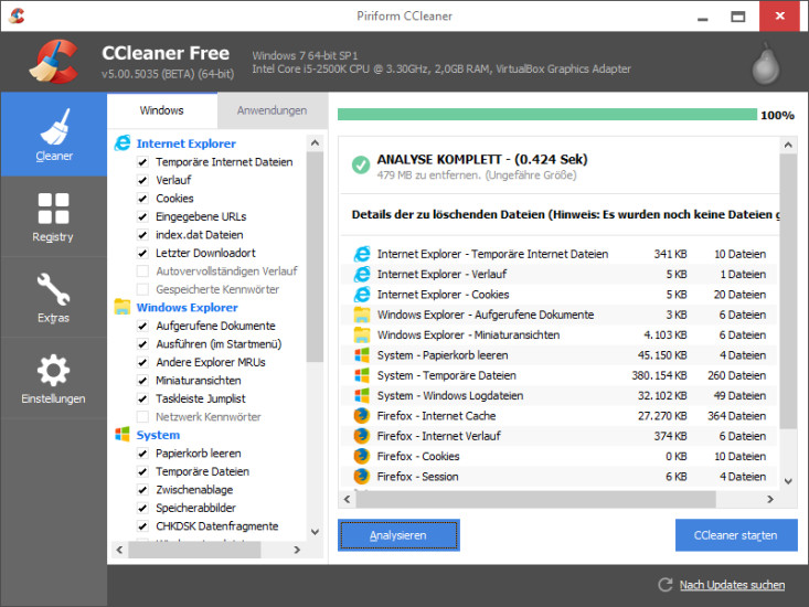 Neues Design: Ccleaner 5.0 kommt mit einem neuen modernen Design. In der finalen Version 5.0 sollen auch neue Funktionen folgen.