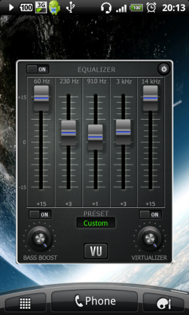 Music Volume EQ - Mit der App stellen Nutzer ihren Smartphone-Sound ein, mittels dem Lautstärkeregler Music Volume Equalizer mit Live-Musik Stereo-LED-VU-Meter mit Bass Boost und Virtualizer Effekten. Erforderliche Android-Version: 2.3 oder höher.