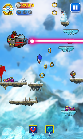 Sonic Jump - Nicht horizontal, sondern vertikal spielen Nutzer Sonic in einer HD-Grafikwelt, um Dr. Eggman das Handwerk zu legen. Ebenso lassen sich andere Charaktere wie Tails und Knuckles spielen, die jeweils einzigartige Fähigkeiten haben. Erforderlich