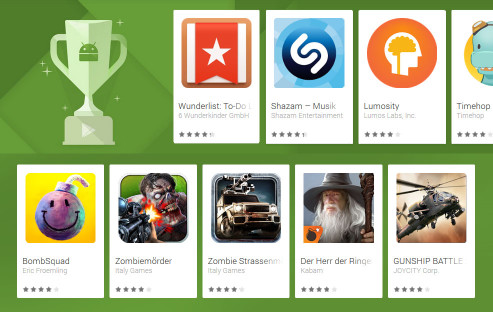 Google hat jetzt schon die besten Apps und Spiele 2014 für Android gekürt. Darunter bekannte Namen wie Threema, Wunderlist, Batman: Arkham Origins, Angry Birds Epic und Monument Valley.