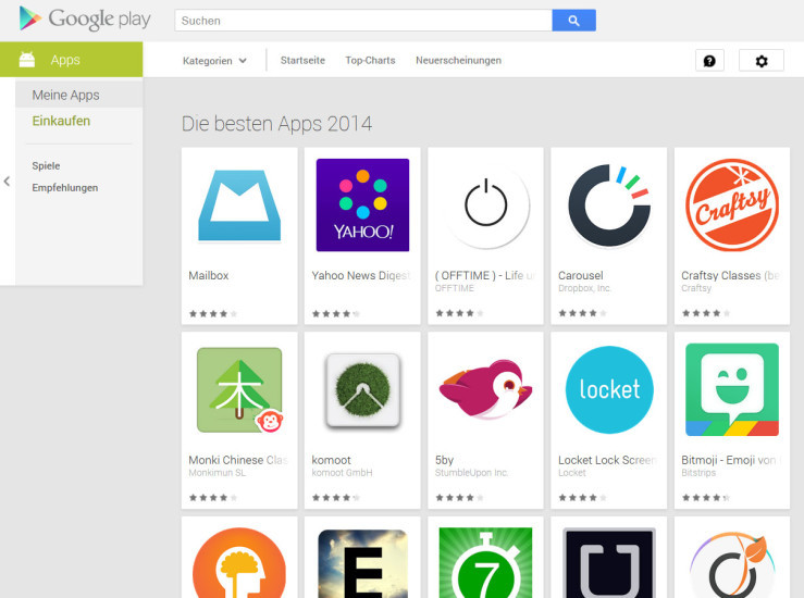Die besten Apps 2014: Google stellt in einer eigenen Kategorie die besten Android-Apps 2014 vor.