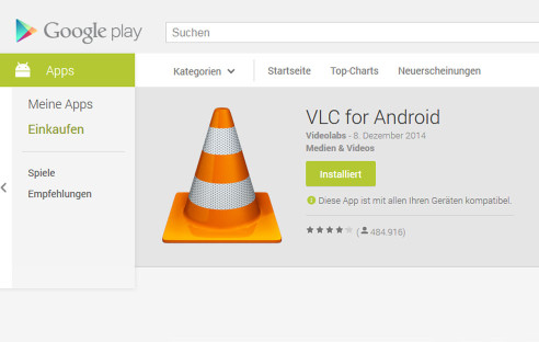 Der VLC Media Player verlässt jetzt auch für Android die Beta-Phase und ist im Google Play Store in der Version 1.0.0 erhältlich. Abstürze unter Android 5.0 sollen damit Geschichte sein.