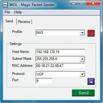 Magic Packet Sender: Das Tool weckt Ihr NAS aus dem Ruhezustand auf.