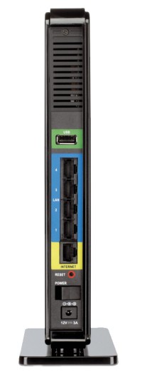 D-Link DIR-865: Der Router hat die üblichen Anschlüsse: USB 2.0 und viermal Gigabit-LAN.