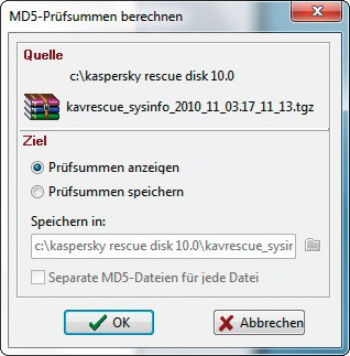 MD5-Prüfsummen berechnen: Free Commander zeigt auch den MD5-Wert einer Datei an.
