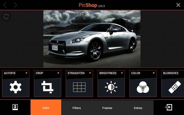 PicShop Photo Editor - Bildbearbeitung für Smartphone und Tablet inklusive Unterstützung von HD-Aufnahmen mit bis zu 8 Megapixel und Sharing-Funktion für Facebook, Twitter oder E-Mail.