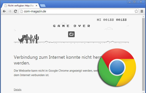 Google Chrome Browser Spiel Dinosaurier