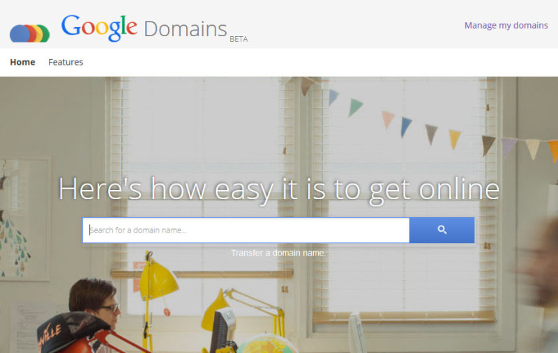 Google Domains Webseite