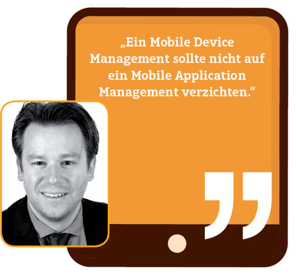 Hans-Heinrich Aenishänslin: „Ein Mobile Device Management sollte nicht auf ein Mobile Application Management verzichten.“