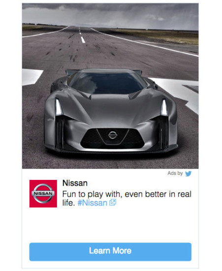 Nissan Twitter Anzeige