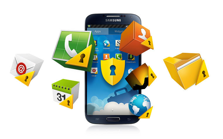 Smartphone und Samsung Knox