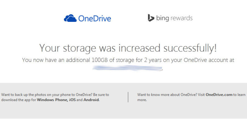 OneDrive 100 GByte Gratis