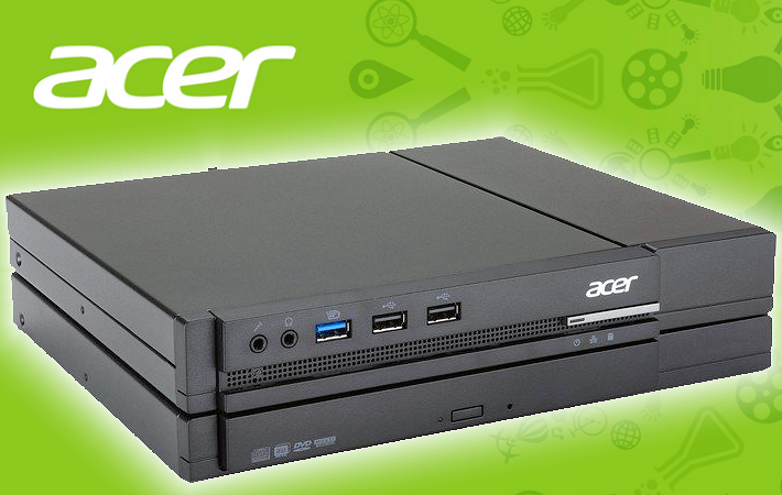 Acer zeigt auf der CeBIT einige neue Notebooks der Aspire-Switch- und der Travelmate-Reihen sowie Mini-PCs wie den Veriton N6630G.