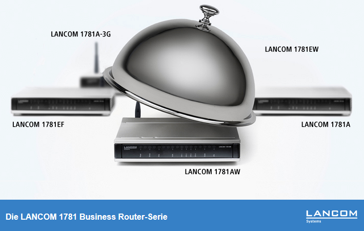 Lancom Systems zeigt die Router der 1781er-Serie.