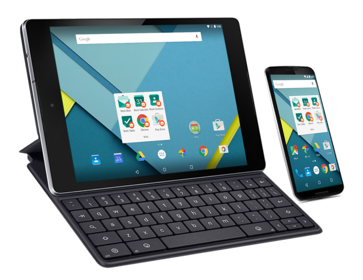 Nexus-Tablet und Smartphone
