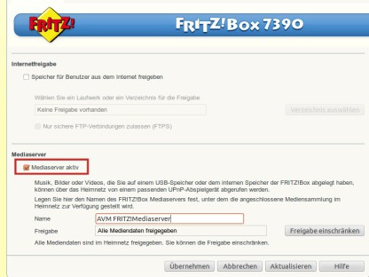 Sicherheitslücke im Fritzbox—Mediaserver