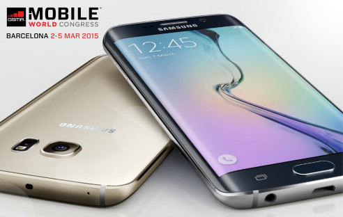 Das neue Samsung S6 Edge auf dem Mobile World Congress 2015