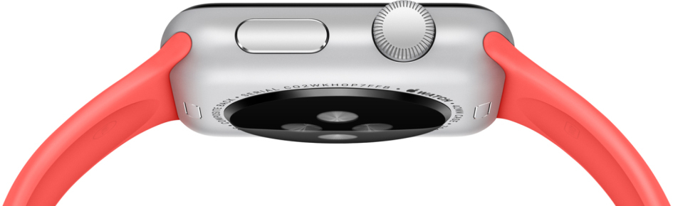 Das Smartwatch-Gehäuse der Apple Watch Sport