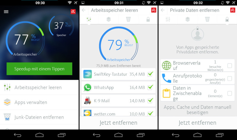 Avira Android Optimizer Screenshot