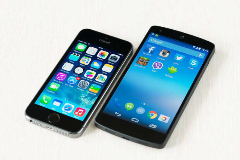 Android-Smartphone mit iPhone