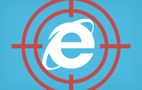 Internet Explorer mit Fadenkreuz