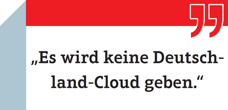 Andreas Weiss: „Es wird keine Deutschland-Cloud geben.“