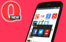 Opera Mini mit Logo auf dem Smartphone
