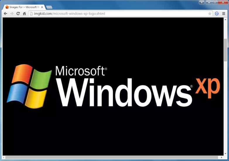 Chrome Browser mit Windows XP Logo
