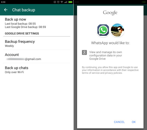 WhatsApp Backup Google Drive