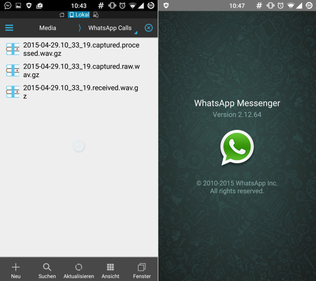 WhatsApp Call Screenshot